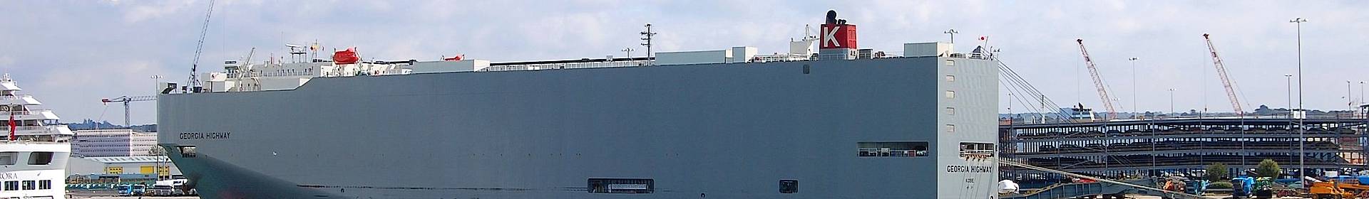Large ship in port