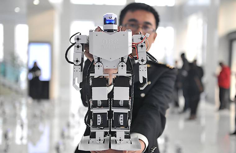 Robot going through customs