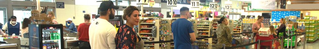Queuing in supermarket