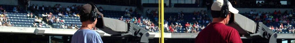 Camera crew at sports event